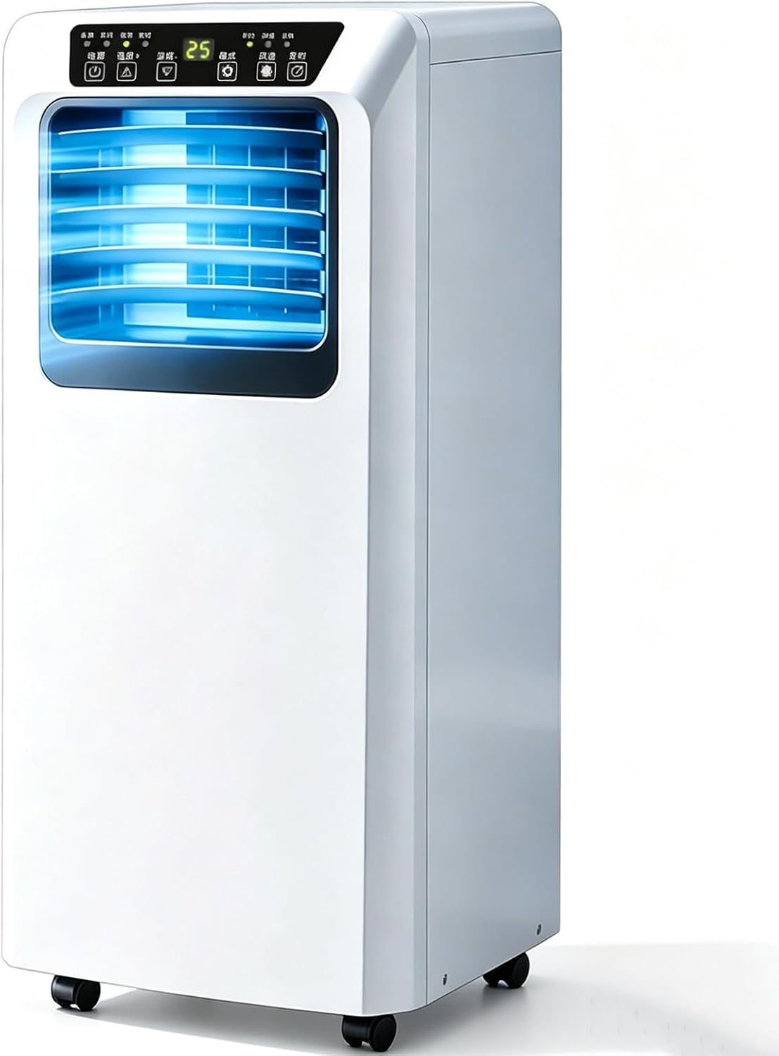 Mobiles Klimagerät, 350 m, Weiss, Tragbare Klimaanlage, leise Smart AC Einheit mit Luftentfeuchter & Ventilator