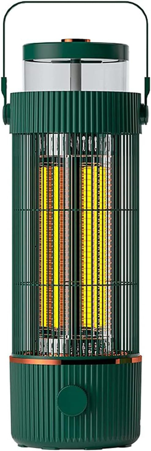 Samnuerly Elektroheizkörper, Grün, Tragbare Vogelkäfig-Stummschaltungs-Elektroheizung, kompakte Raumheizung, mit Knopfsteuerung