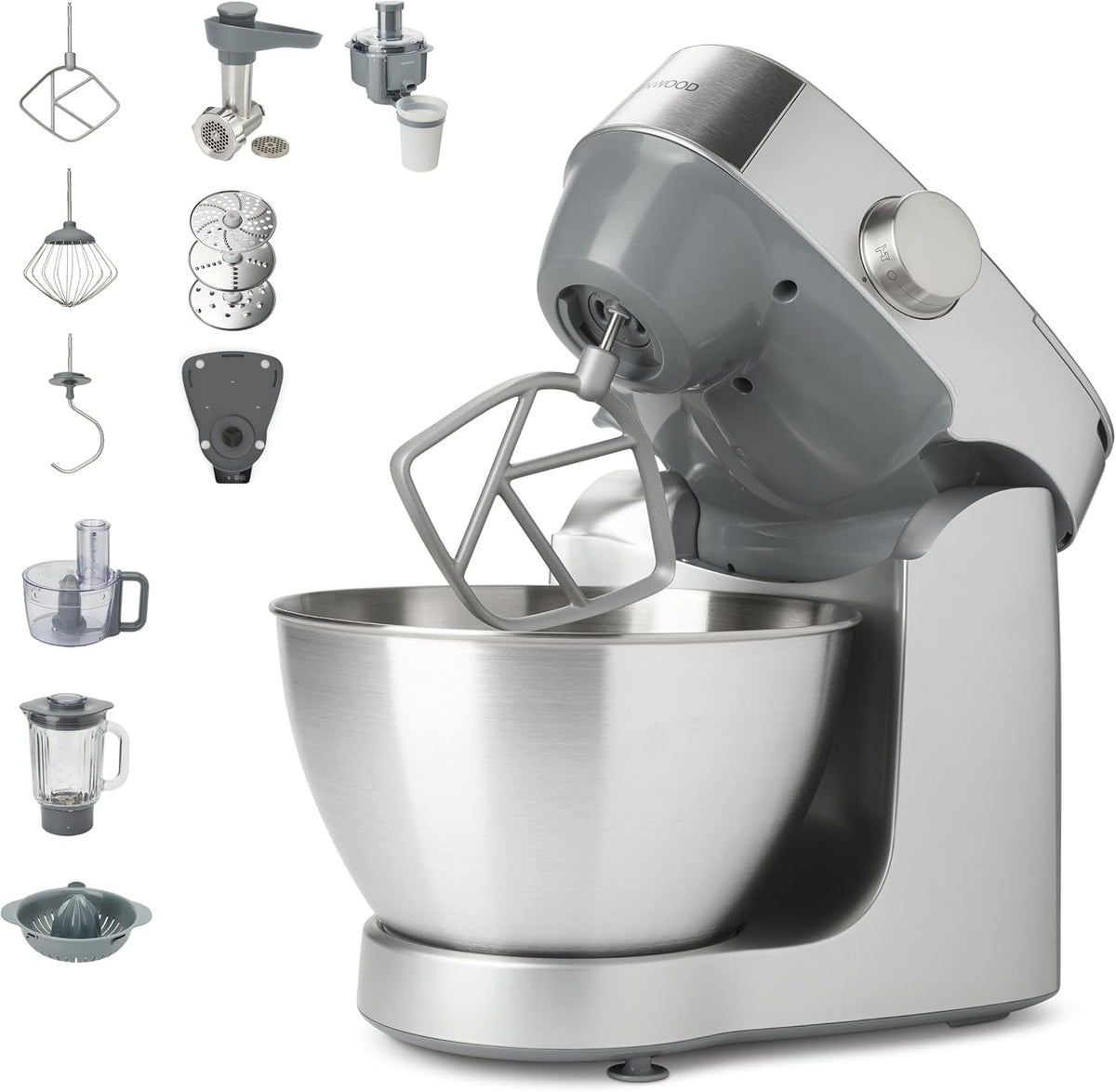 Kenwood Universalküchenmaschinen, 4,3 L, 1000 W, Silber, Prospero+ KHC29A.R0SI Küchenmaschine, Edelstahlschüssel