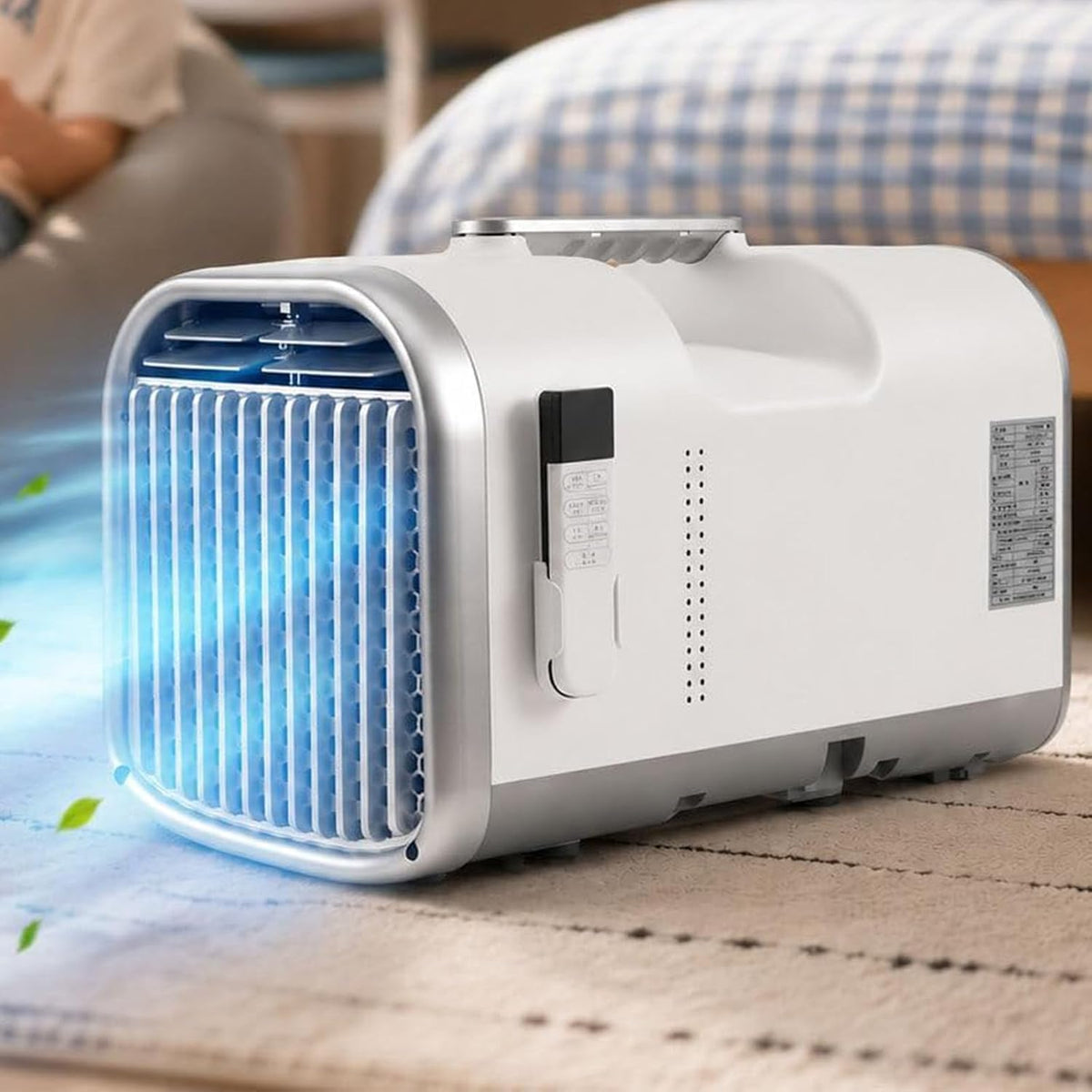 ZenSeFarin Mobiles Klimagerät, 1300 W, Weiss, Tragbare Zeltklimaanlage für Camping Drinnen Draussen, Verbrauch, Leiser Betrieb