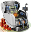 Gegcucey Massagestühle & Sitzauflagen, Grau, Massagesessel, Ganzkörper-Massagesessel mit Zero-Gravity, 14 Rollen und 8 Komfort-Airbags