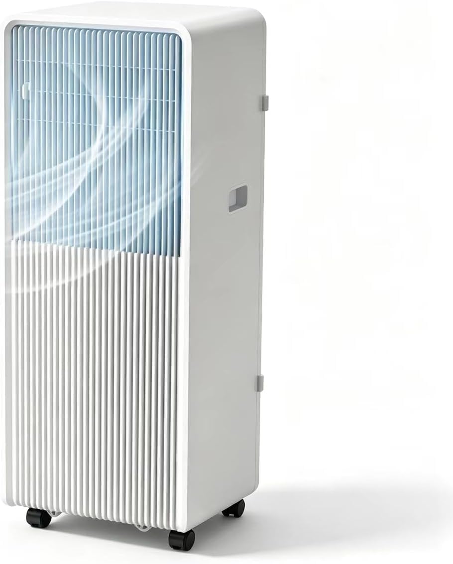 10000 Mobiles Klimagerät, 25 m, Weiss, BTU Tragbare AC-Einheit, kühlt ², Fernbedienung, Luftentfeuchter, Ventilator