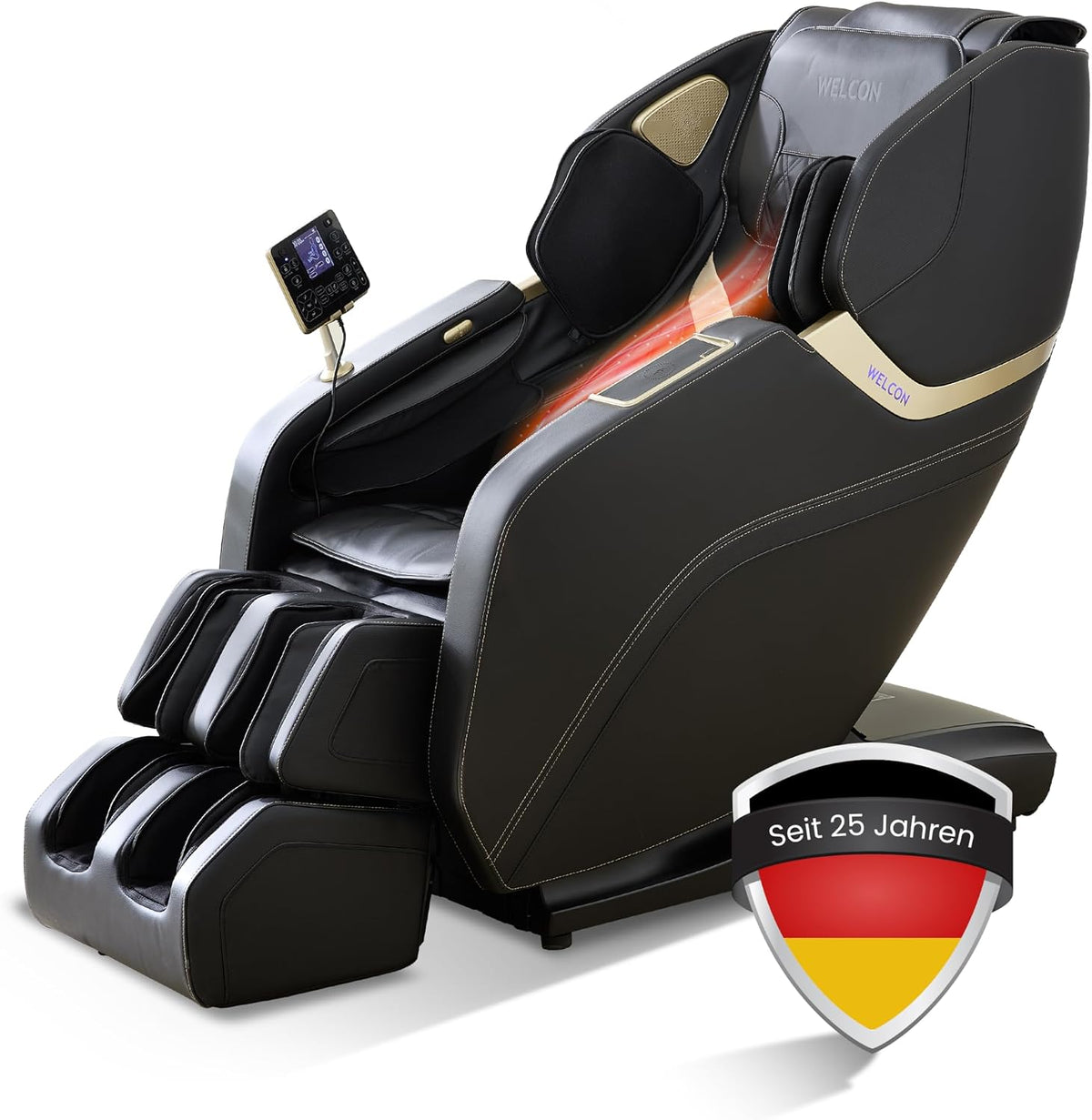 WELCON Audiogerät, Schwarz, Prestige III 4D Massagesessel Zero Gravity Wärme, Sessel mit 4D Massage, Wärmefunktion