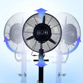 YNIYUJKL Badlüfter, Weiss, Luftumwälzventilator, Oszillierender Industriesprühventilator, Standventilator, Zerstäuberventilator