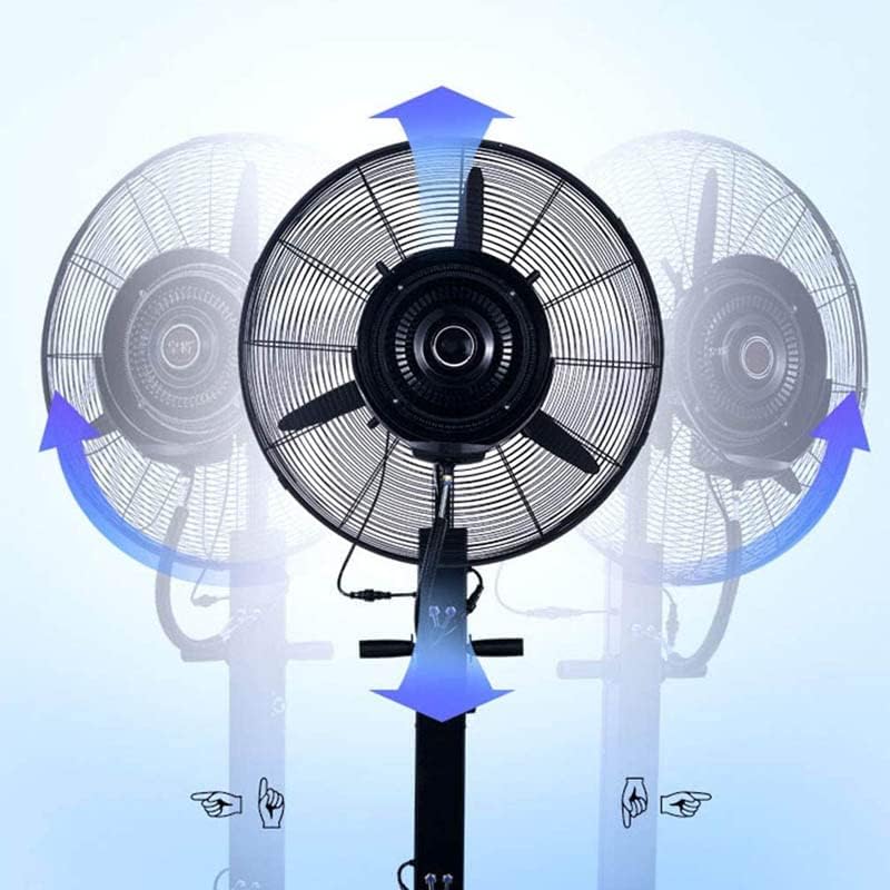 YNIYUJKL Badlüfter, Weiss, Luftumwälzventilator, Oszillierender Industriesprühventilator, Standventilator, Zerstäuberventilator