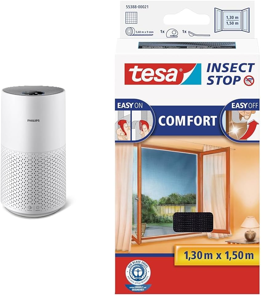 Philips Domestic Appliances Dunstabzugshaube, 78 m, Weiss, Luftreiniger Smart 1000i Serie - Reinigt Räume bis zu ² &