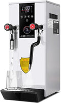 HTTGDGDH Milchaufschäumer, Grau, Gewerblicher, Vollautomatische Dampfmaschine Zum Aufschäumen Von Wasser, 12-Liter-Kaffeeaufschäumer