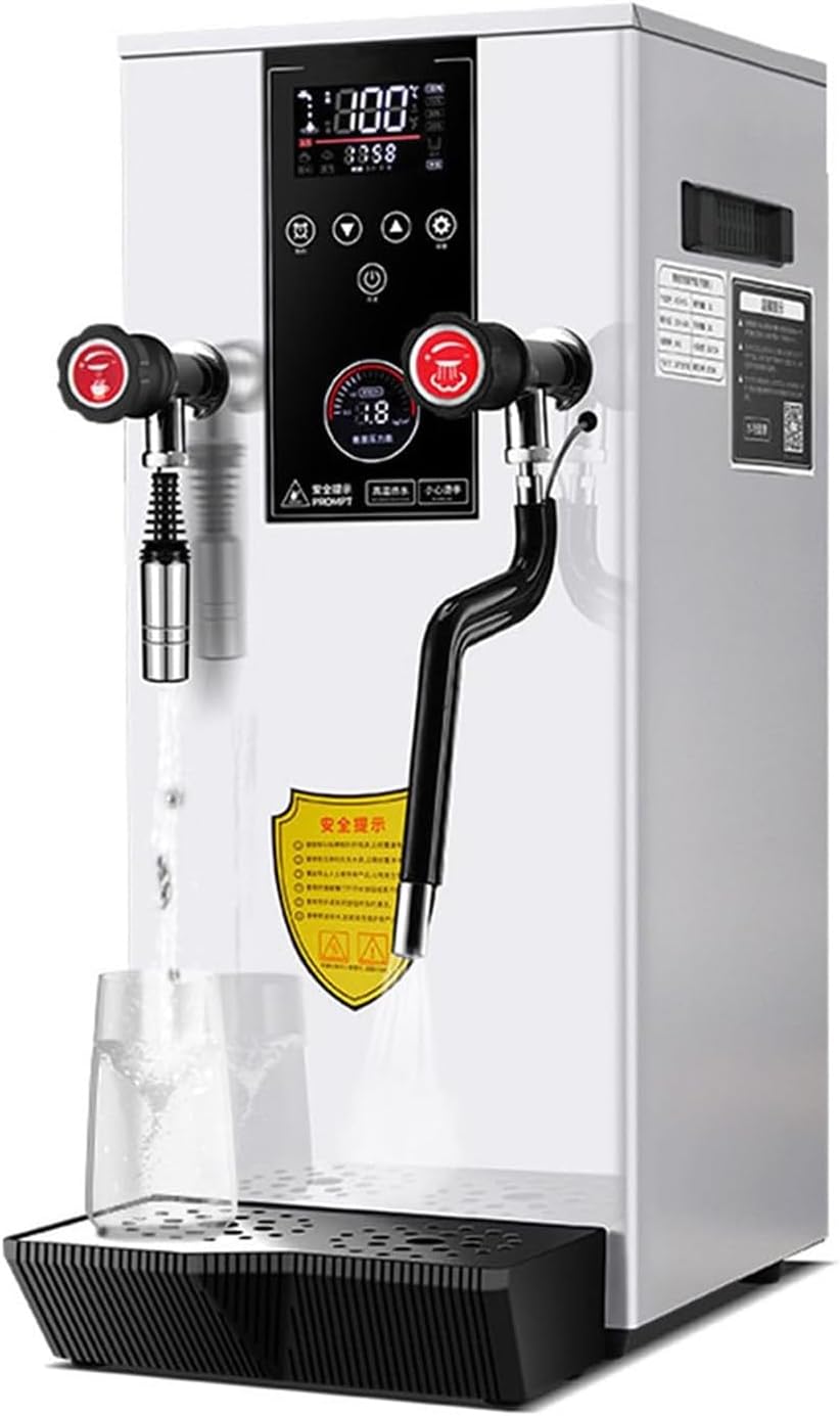 HTTGDGDH Milchaufschäumer, Grau, Gewerblicher, Vollautomatische Dampfmaschine Zum Aufschäumen Von Wasser, 12-Liter-Kaffeeaufschäumer