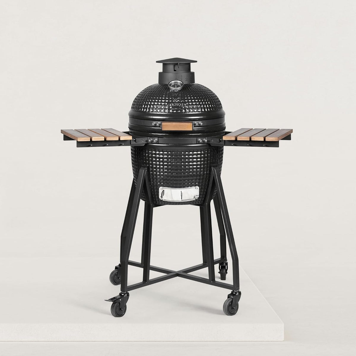 Forest Grill Holzkohlegrill, 2,8 cm, 34 cm, 4 mm, Silber, Kamado 16'' M, Keramikgrill mit starker Keramik, Edelstahl-Grillrost Ø