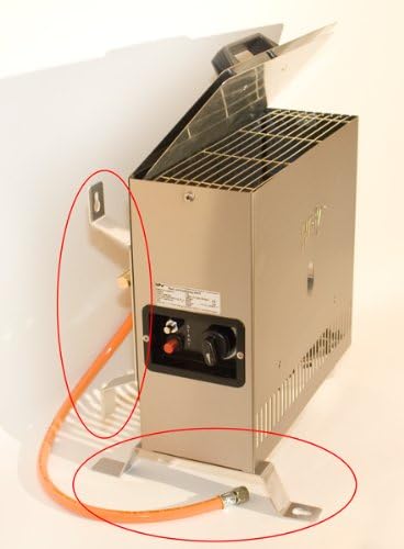 HPV Gewächshaus, 4 KW, Silber, Gasofen Stand und Wand Edelstahl