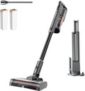 uwant Staubsauger, 0,4 L, 2,5 L, Schwarz, V500 Akku kabellos mit Absaugstation, 25000Pa / 40Min, Staubbehälter & Staubbeutel