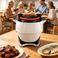 ErShangMao Universalzerkleinerer, 2000 W, 6 l, Grau, Automatischer Wok-Garer, 6-Liter-Gewerbe-Küchenmaschine, 2000-W-Kochautomat