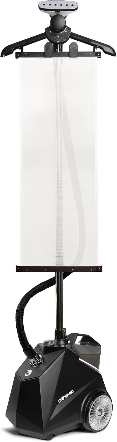 RHINO Smart Solutions Dampfglätter, 3,8 L, Schwarz, COSMIC Vertikaler Steamer & Reise 2350 watt (50 g/min)