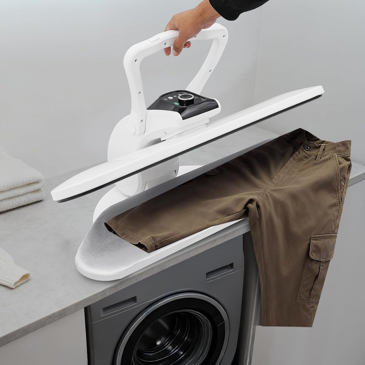 AVRONBZ Dampfglätter, 2200 W, Weiss, Dampfpresse für Kleidung Hochleistungs-Stoffpresse 5