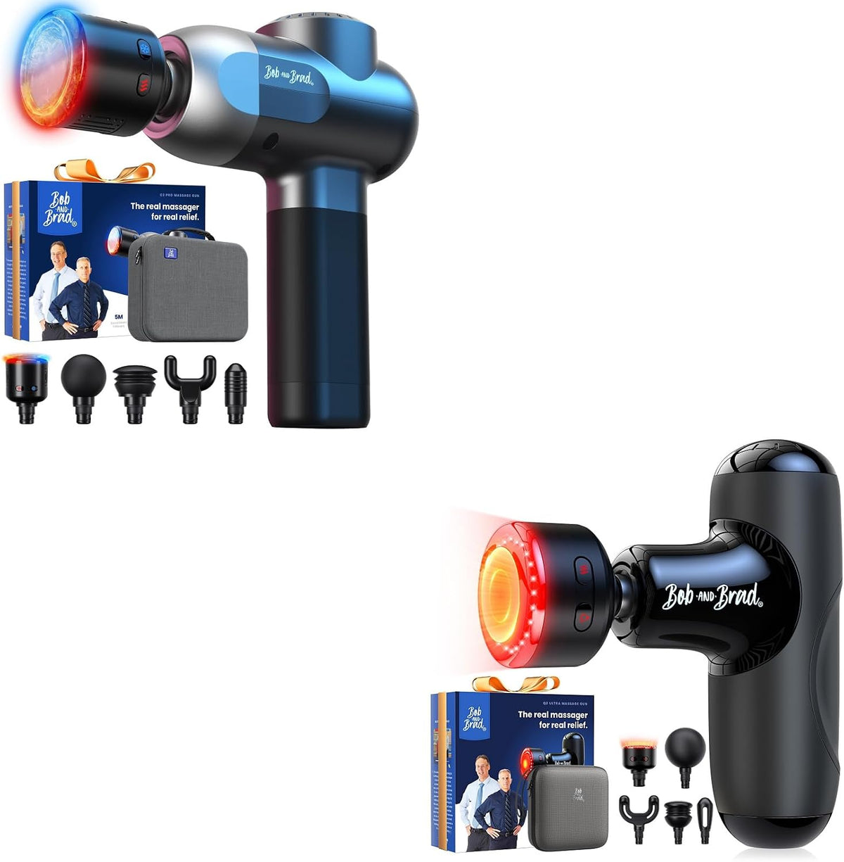 BOB AND BRAD Handmassagegeräte, Schwarz, C2 Pro Massagepistole mit Wärme und Kältetherapie und Q2