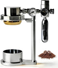 Pneumatische Kaffeemaschine, 9 Bar, Edelstahl., Schwarz, manueller Luftdruck, schnelle Extraktion für gewerbliche und private Brauen