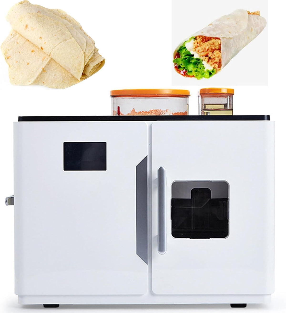 Kommerzieller Brotbackautomaten, Grau, Brotbackautomat vollautomatisch mit Touchscreen, macht 20 Fladenbrote
