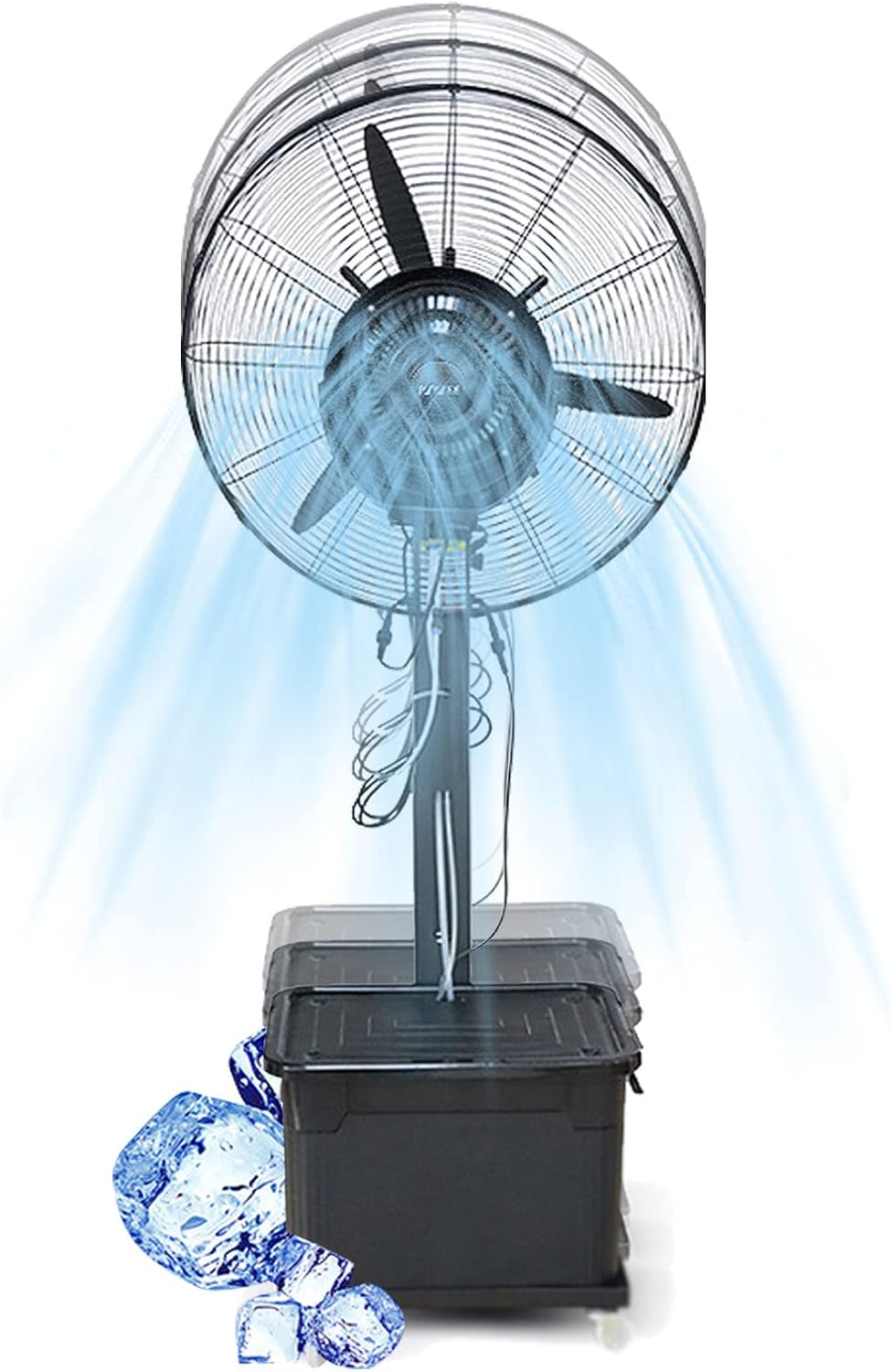 QUSYZD Standventilatoren, 31,9 Zoll, 81 cm, 81 cm, Metall + Kunststoff, Weiss